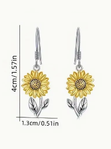 Simple Sunflower Earrings